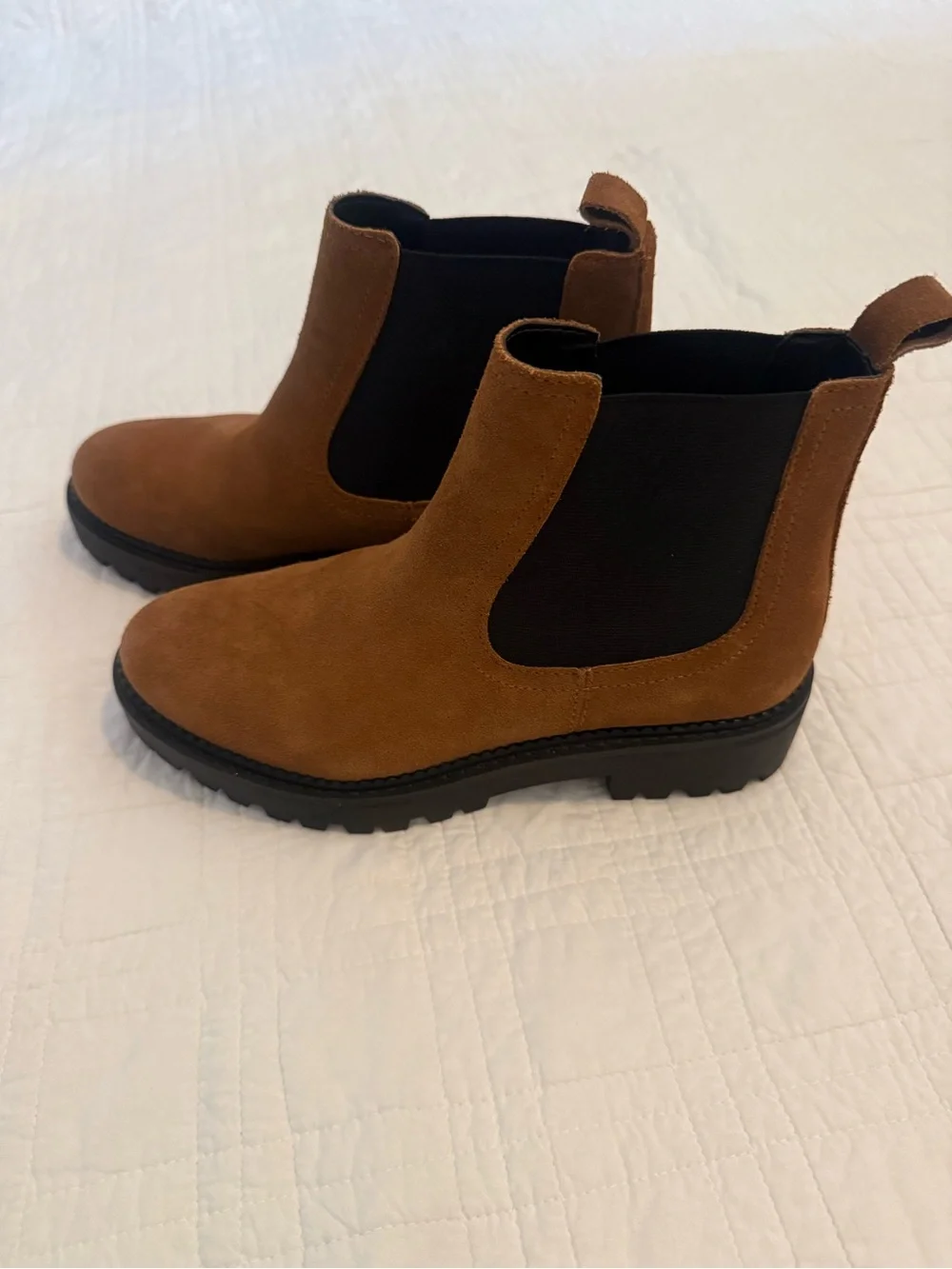 Caslon Brown Suede Chelsea Ankle Boots